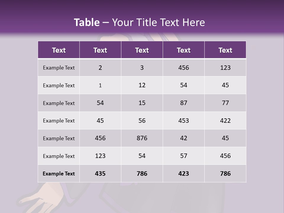 A Woman In A Short Skirt And Boots Is Standing In Front Of A Purple Background PowerPoint Template