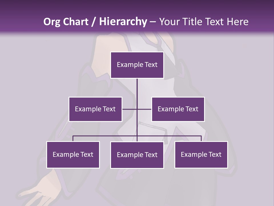 A Woman In A Short Skirt And Boots Is Standing In Front Of A Purple Background PowerPoint Template