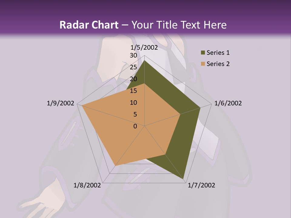 A Woman In A Short Skirt And Boots Is Standing In Front Of A Purple Background PowerPoint Template