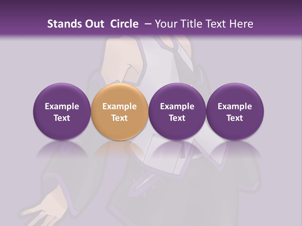 A Woman In A Short Skirt And Boots Is Standing In Front Of A Purple Background PowerPoint Template