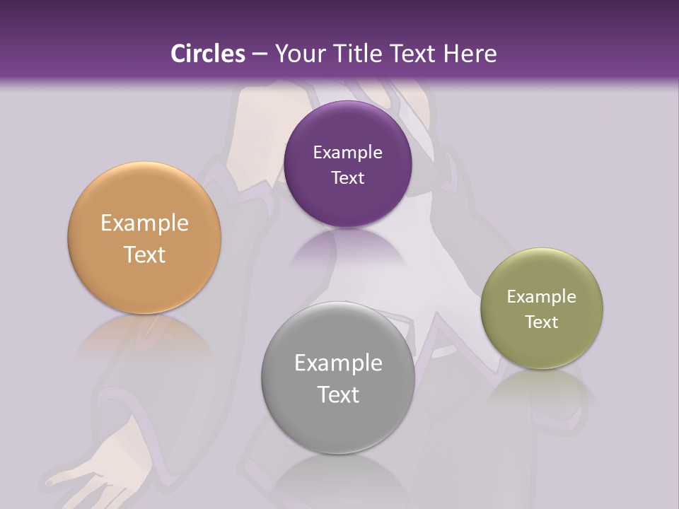 A Woman In A Short Skirt And Boots Is Standing In Front Of A Purple Background PowerPoint Template