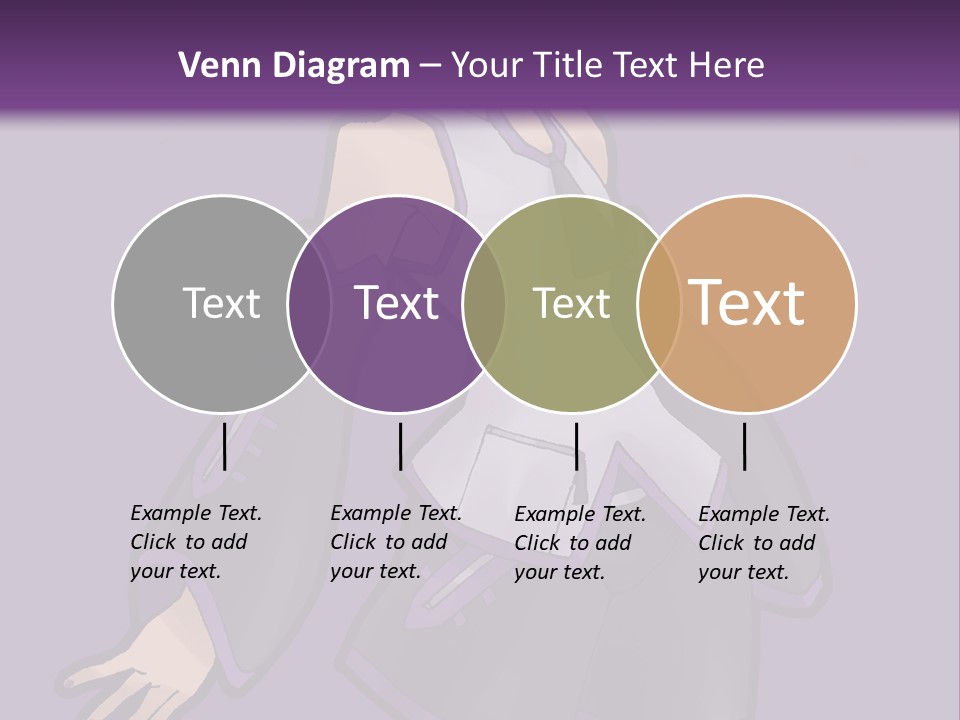 A Woman In A Short Skirt And Boots Is Standing In Front Of A Purple Background PowerPoint Template