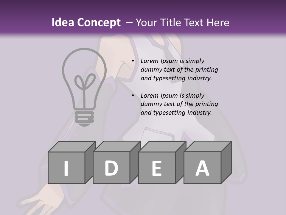 A Woman In A Short Skirt And Boots Is Standing In Front Of A Purple Background PowerPoint Template