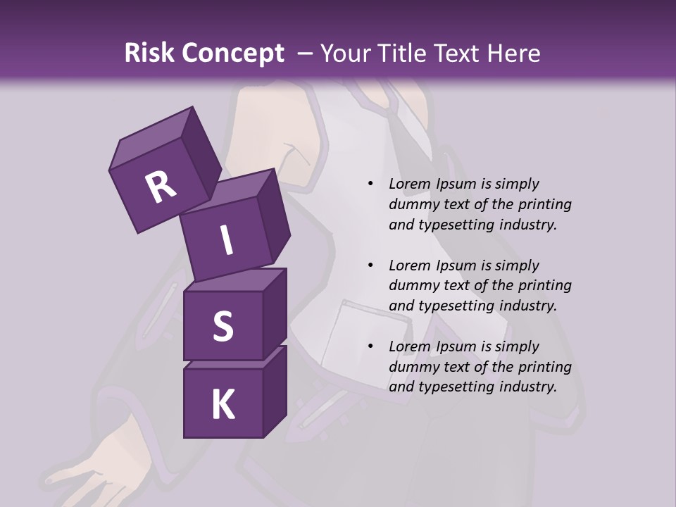 A Woman In A Short Skirt And Boots Is Standing In Front Of A Purple Background PowerPoint Template