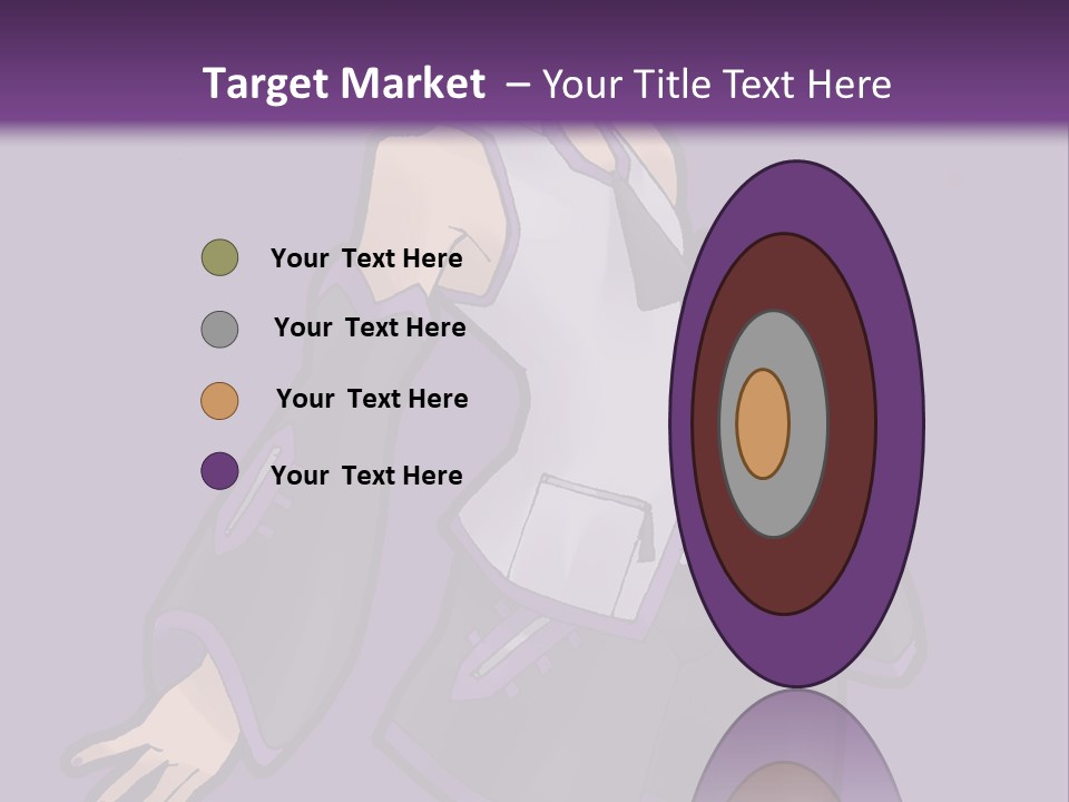 A Woman In A Short Skirt And Boots Is Standing In Front Of A Purple Background PowerPoint Template