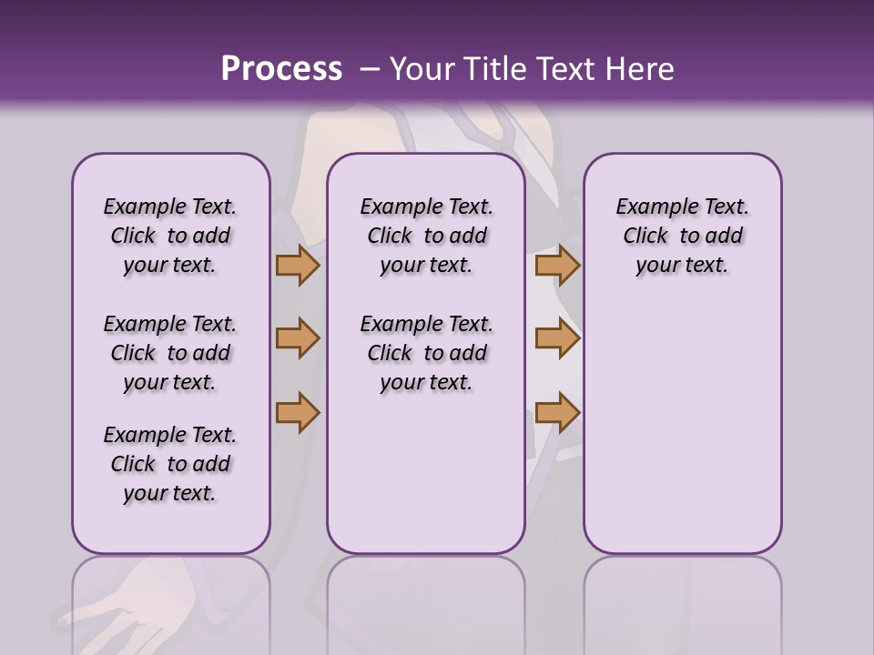 A Woman In A Short Skirt And Boots Is Standing In Front Of A Purple Background PowerPoint Template