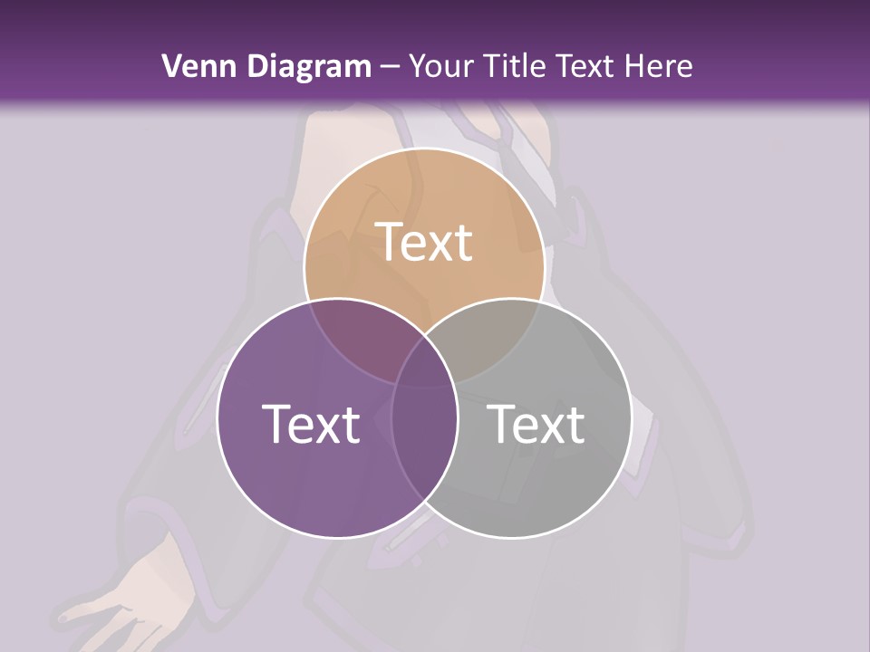 A Woman In A Short Skirt And Boots Is Standing In Front Of A Purple Background PowerPoint Template