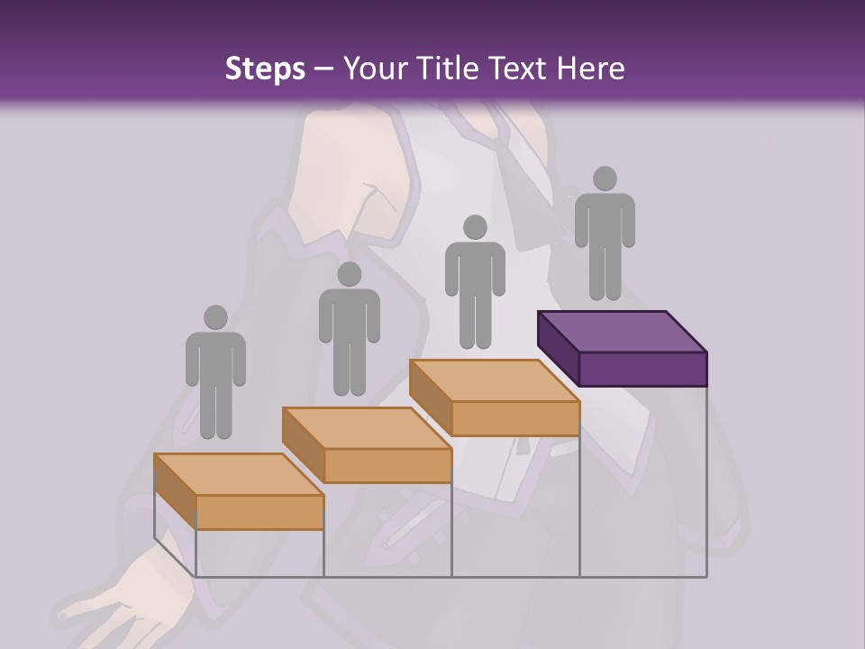 A Woman In A Short Skirt And Boots Is Standing In Front Of A Purple Background PowerPoint Template