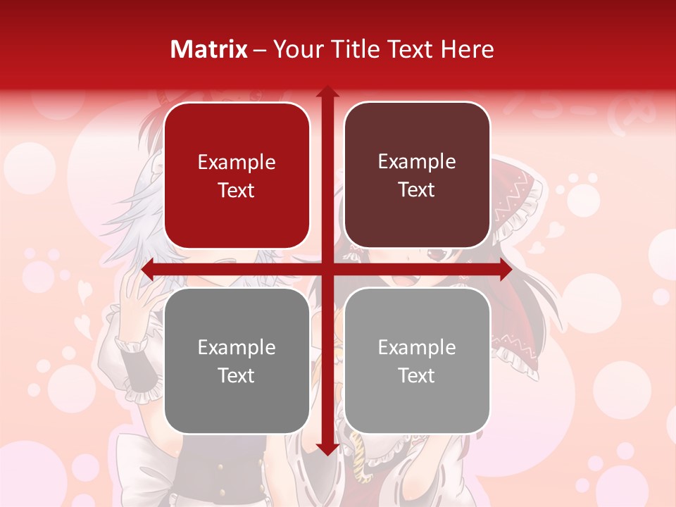 A Group Of Anime Girls Standing Next To Each Other PowerPoint Template