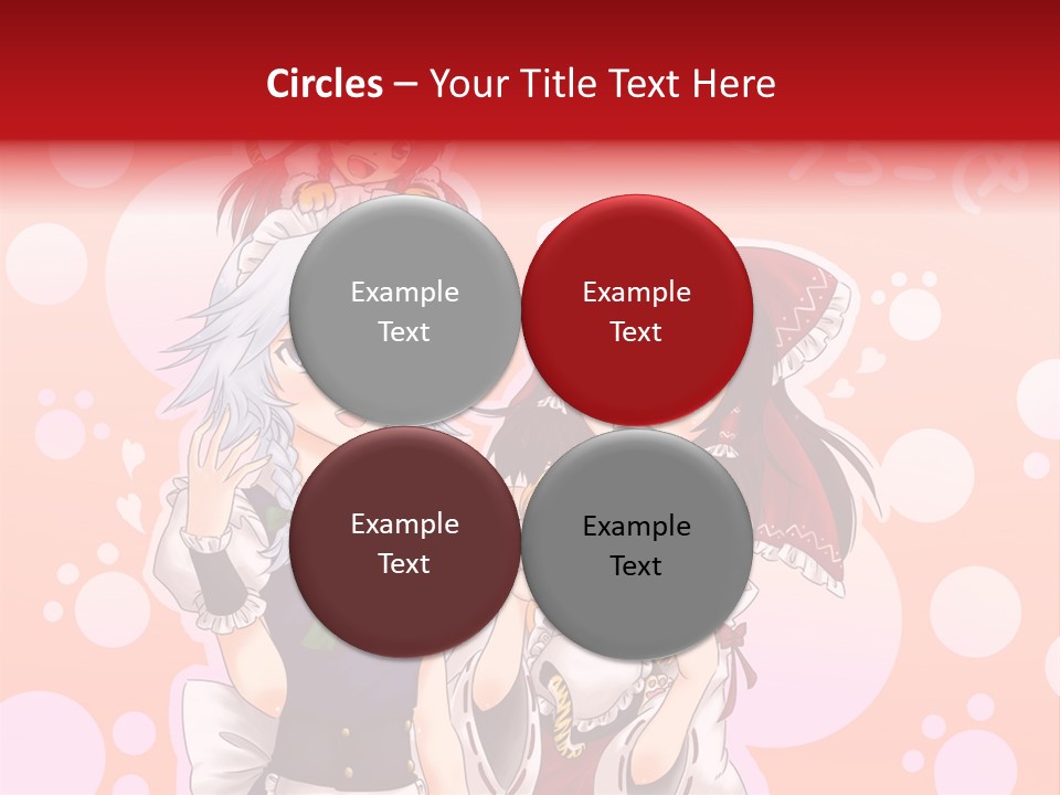 A Group Of Anime Girls Standing Next To Each Other PowerPoint Template
