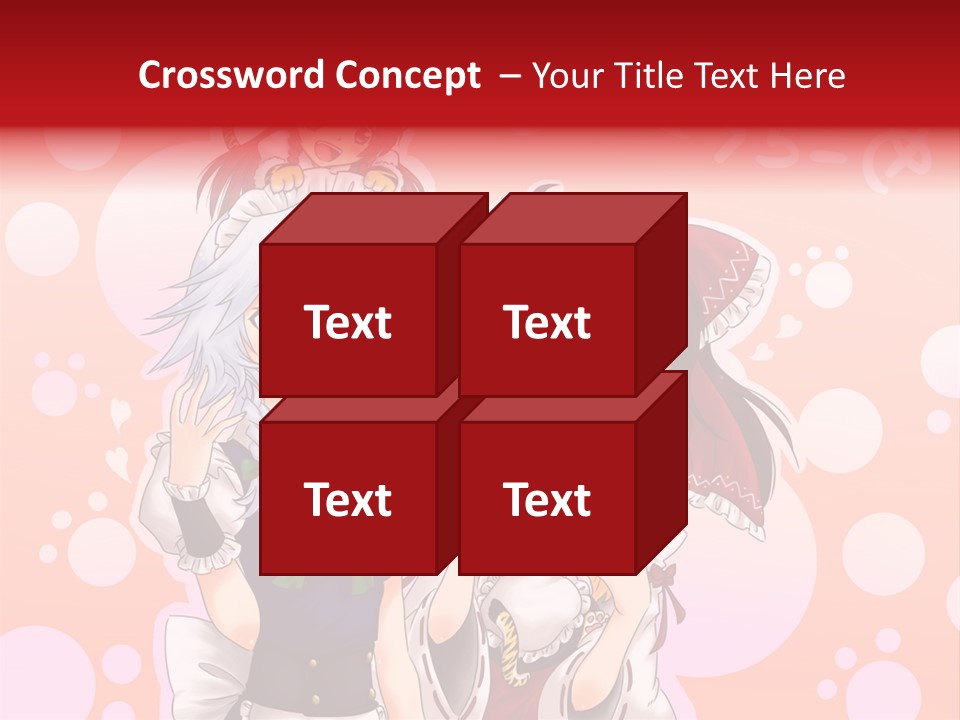 A Group Of Anime Girls Standing Next To Each Other PowerPoint Template