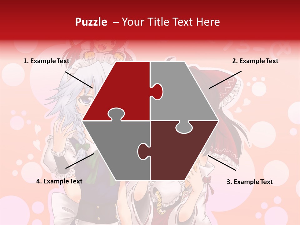 A Group Of Anime Girls Standing Next To Each Other PowerPoint Template