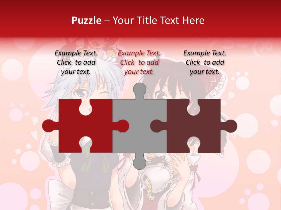 A Group Of Anime Girls Standing Next To Each Other PowerPoint Template