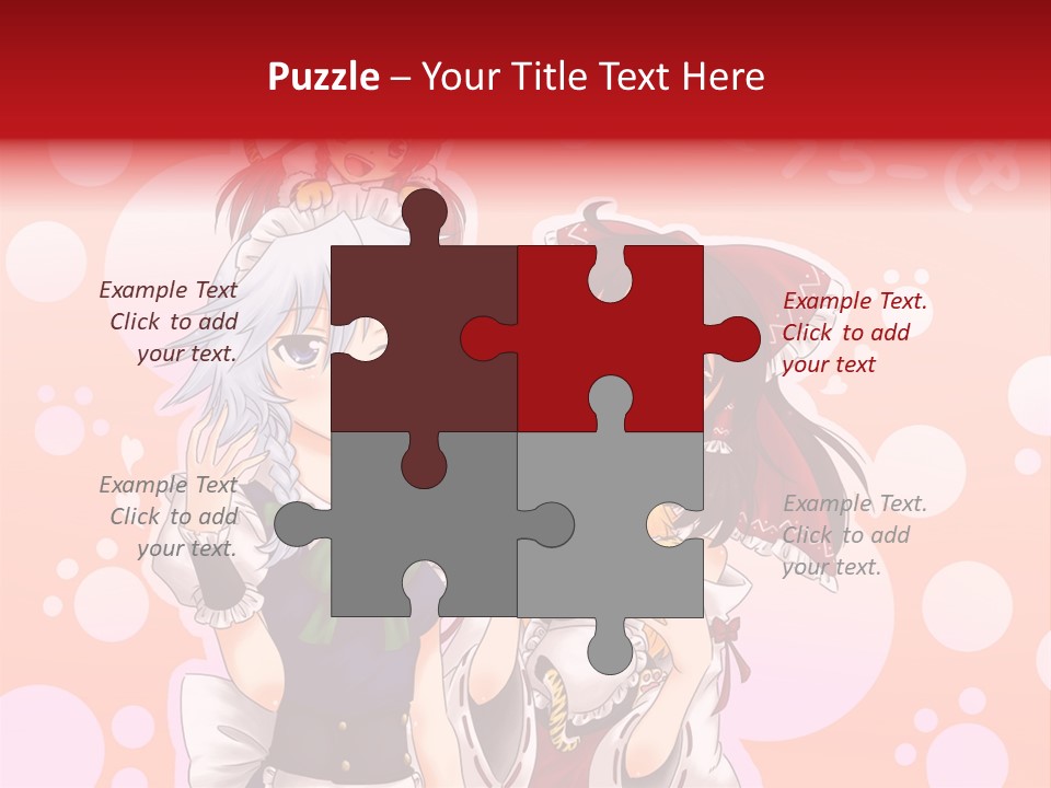 A Group Of Anime Girls Standing Next To Each Other PowerPoint Template