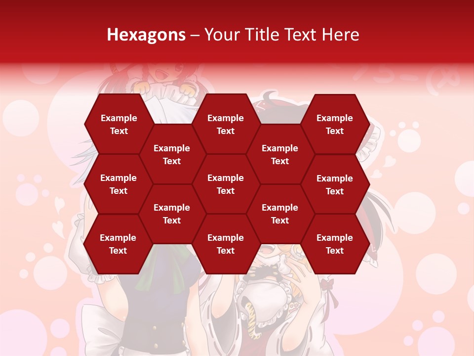 A Group Of Anime Girls Standing Next To Each Other PowerPoint Template