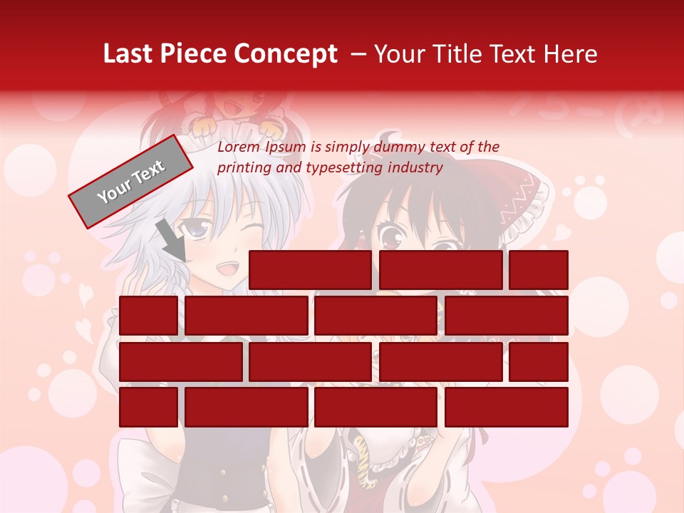 A Group Of Anime Girls Standing Next To Each Other PowerPoint Template