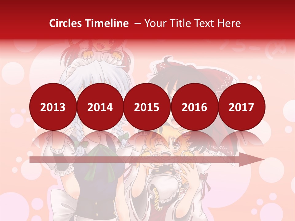 A Group Of Anime Girls Standing Next To Each Other PowerPoint Template