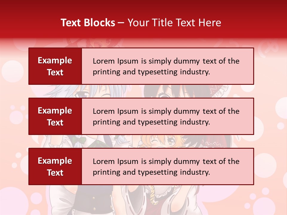 A Group Of Anime Girls Standing Next To Each Other PowerPoint Template