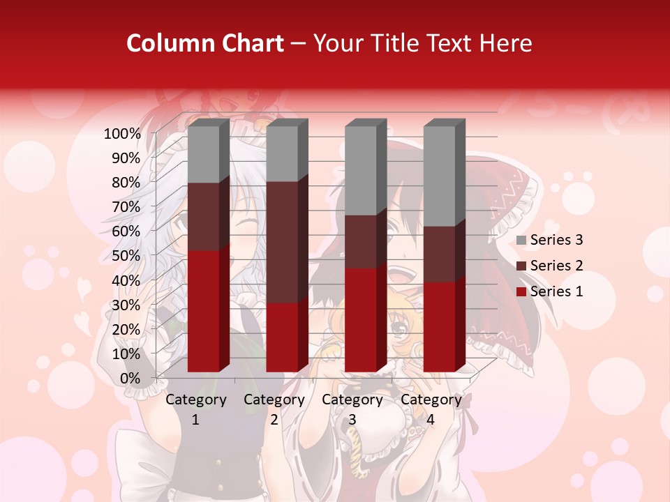 A Group Of Anime Girls Standing Next To Each Other PowerPoint Template
