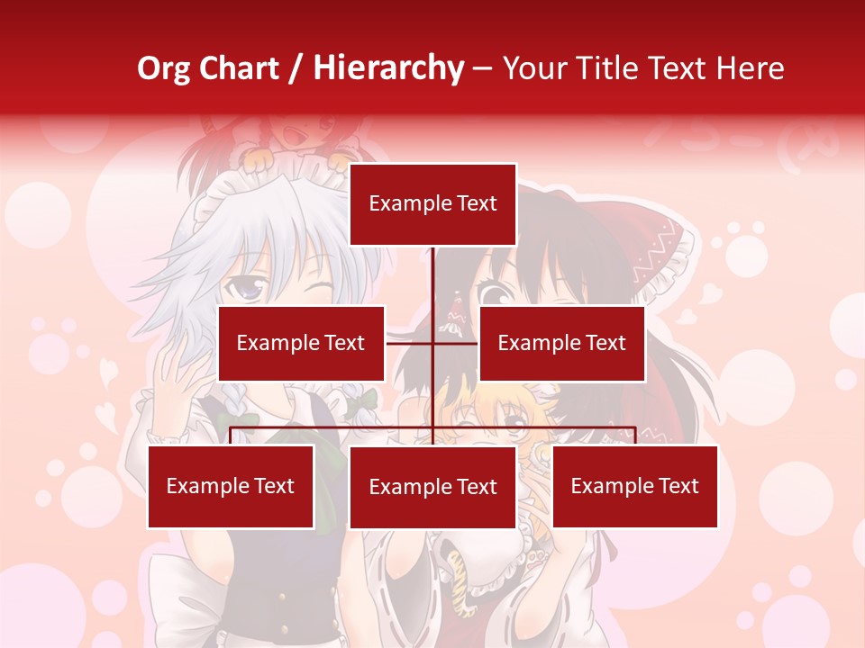 A Group Of Anime Girls Standing Next To Each Other PowerPoint Template