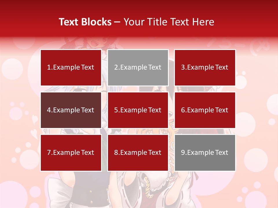 A Group Of Anime Girls Standing Next To Each Other PowerPoint Template