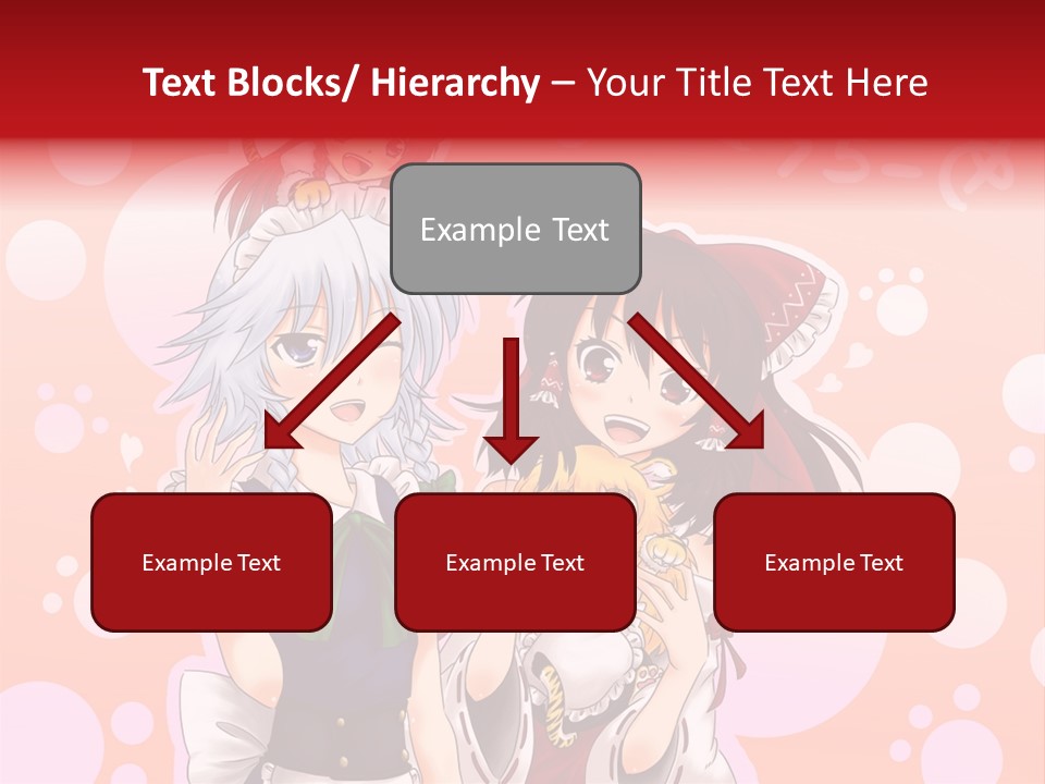 A Group Of Anime Girls Standing Next To Each Other PowerPoint Template