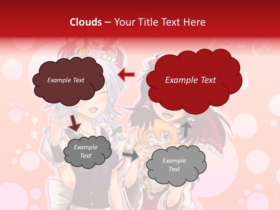 A Group Of Anime Girls Standing Next To Each Other PowerPoint Template