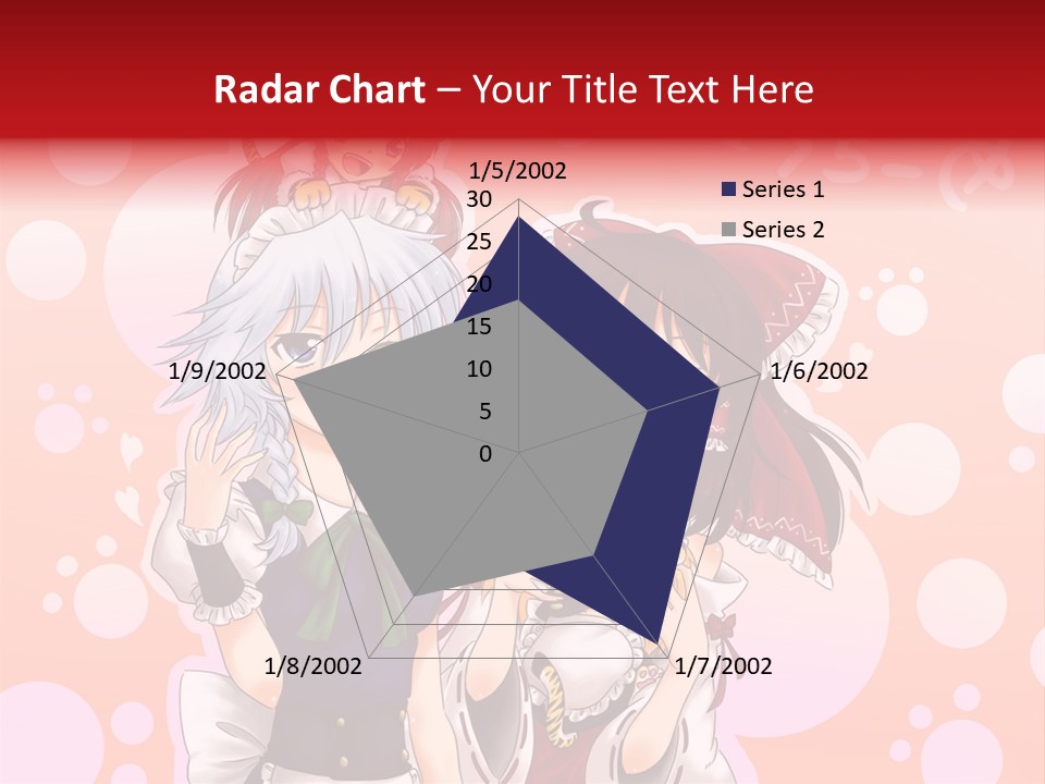 A Group Of Anime Girls Standing Next To Each Other PowerPoint Template