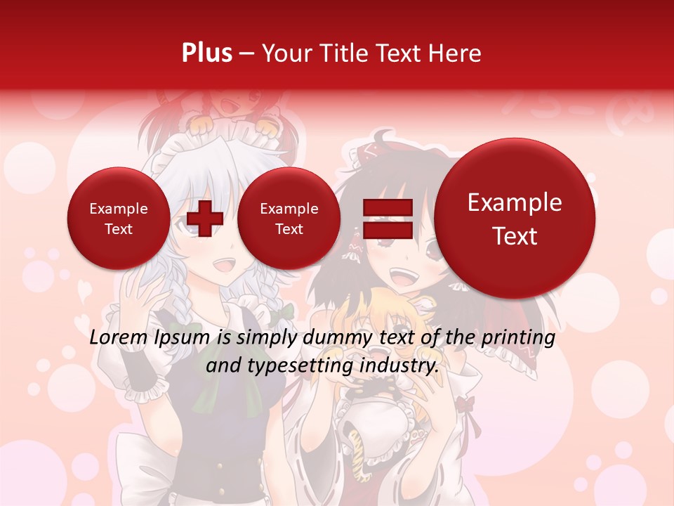 A Group Of Anime Girls Standing Next To Each Other PowerPoint Template