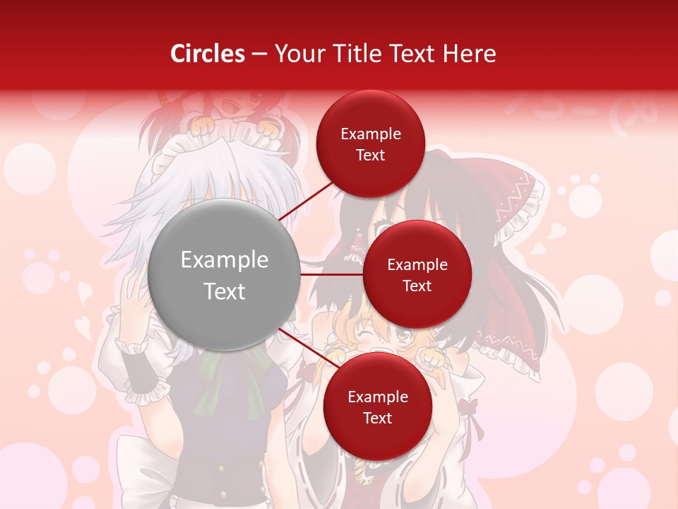 A Group Of Anime Girls Standing Next To Each Other PowerPoint Template