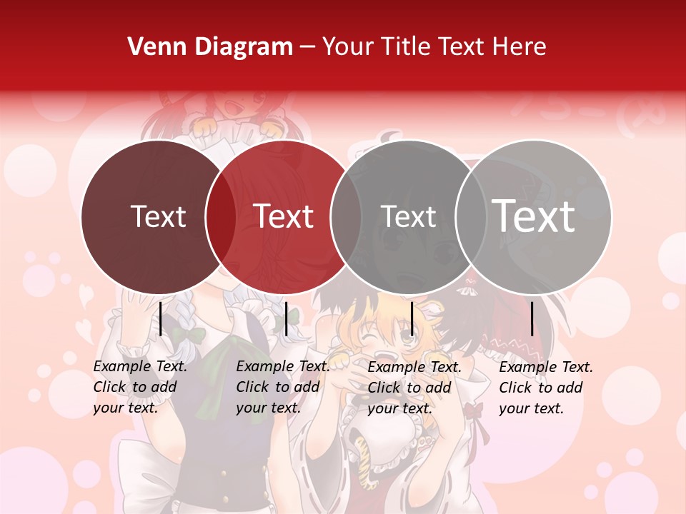A Group Of Anime Girls Standing Next To Each Other PowerPoint Template