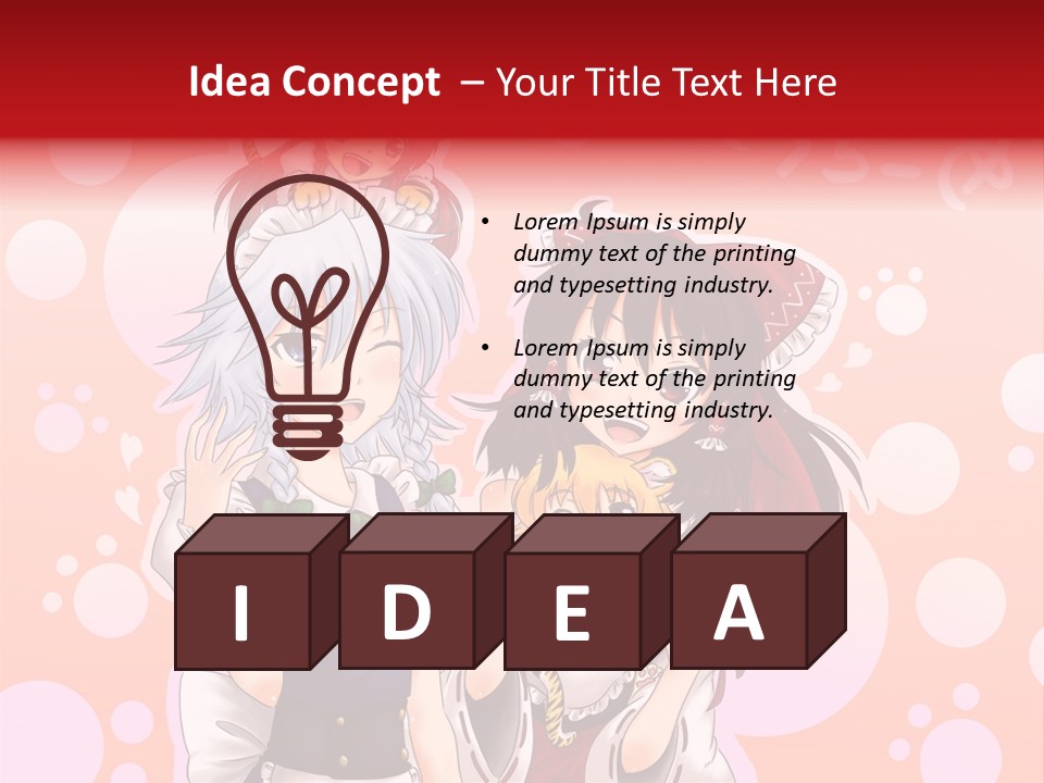 A Group Of Anime Girls Standing Next To Each Other PowerPoint Template