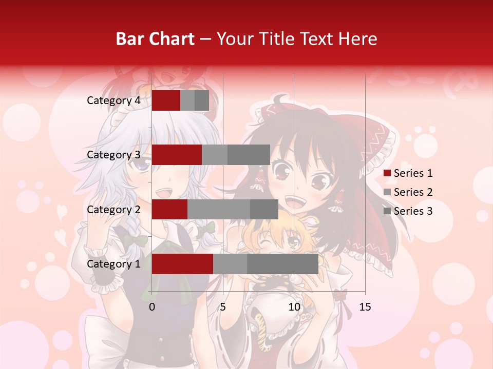 A Group Of Anime Girls Standing Next To Each Other PowerPoint Template