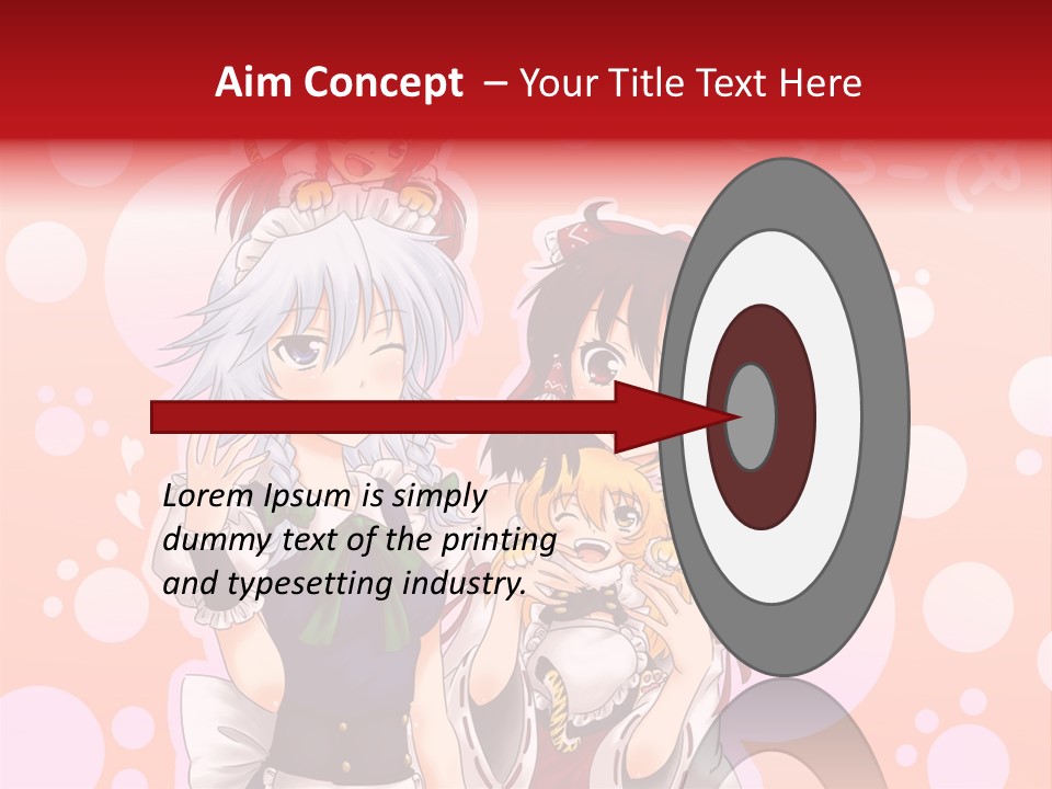 A Group Of Anime Girls Standing Next To Each Other PowerPoint Template