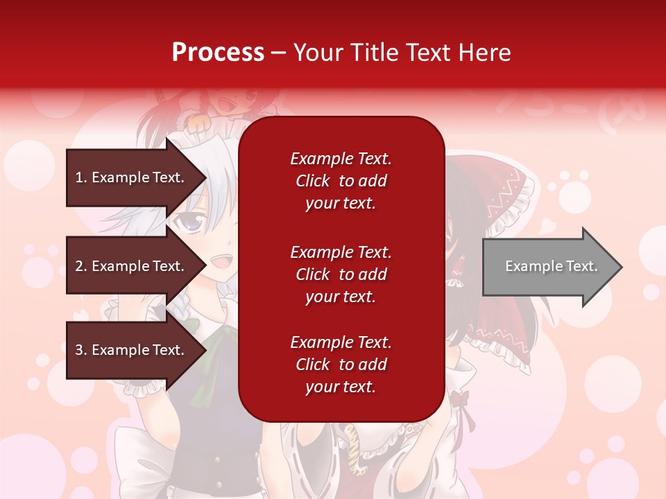 A Group Of Anime Girls Standing Next To Each Other PowerPoint Template