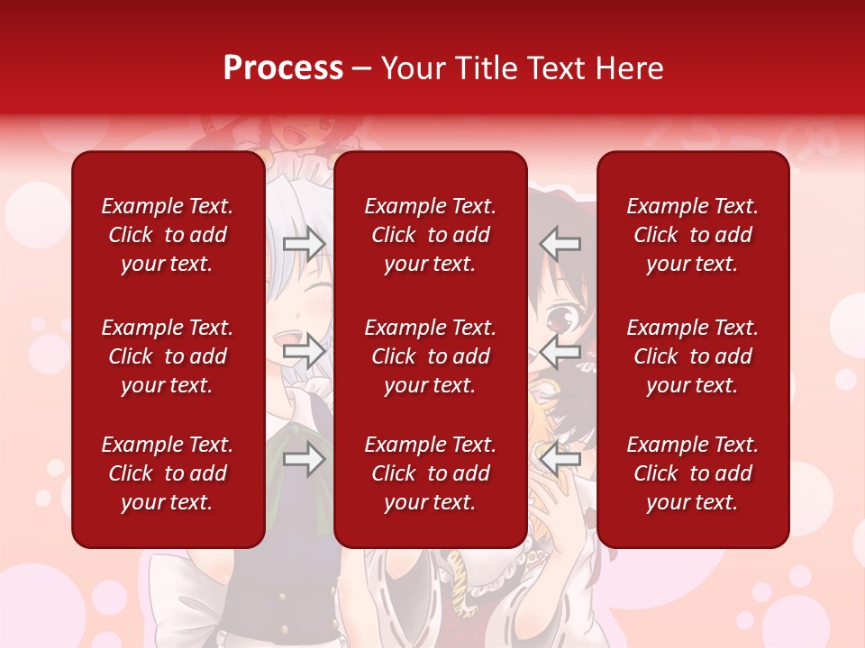 A Group Of Anime Girls Standing Next To Each Other PowerPoint Template