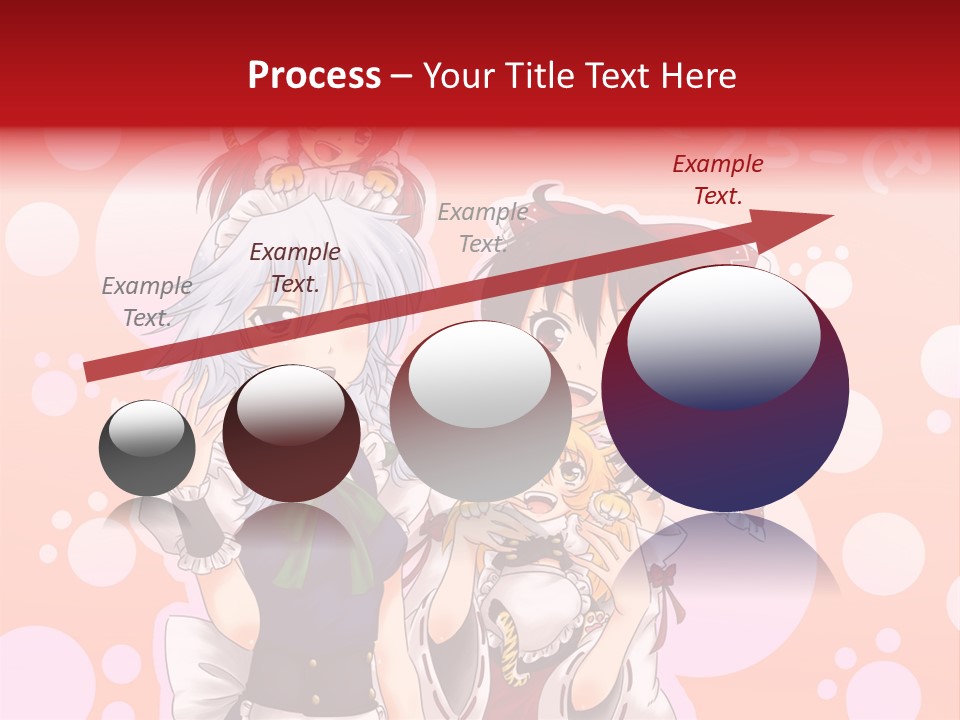 A Group Of Anime Girls Standing Next To Each Other PowerPoint Template
