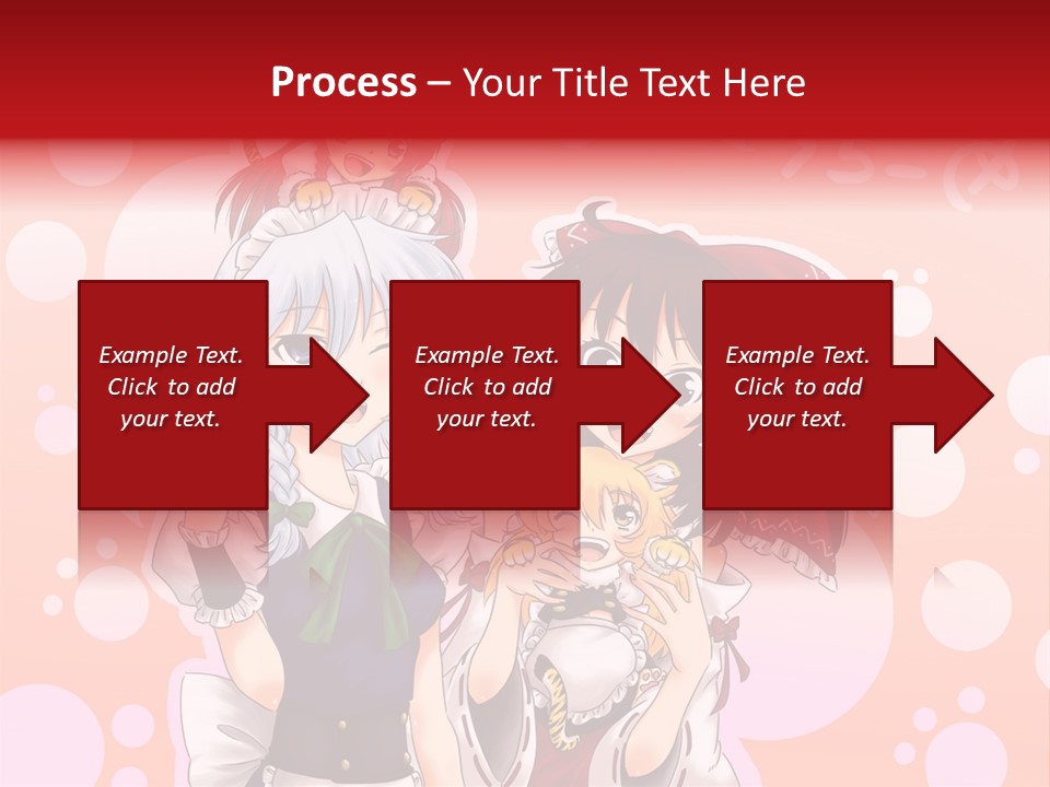 A Group Of Anime Girls Standing Next To Each Other PowerPoint Template