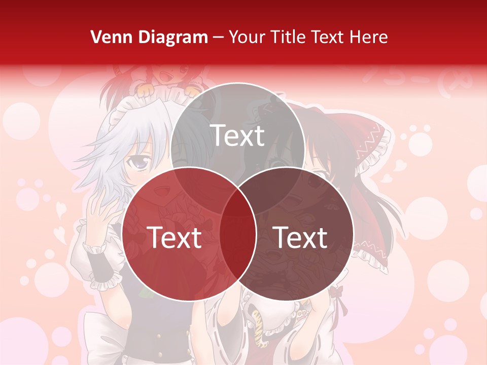 A Group Of Anime Girls Standing Next To Each Other PowerPoint Template