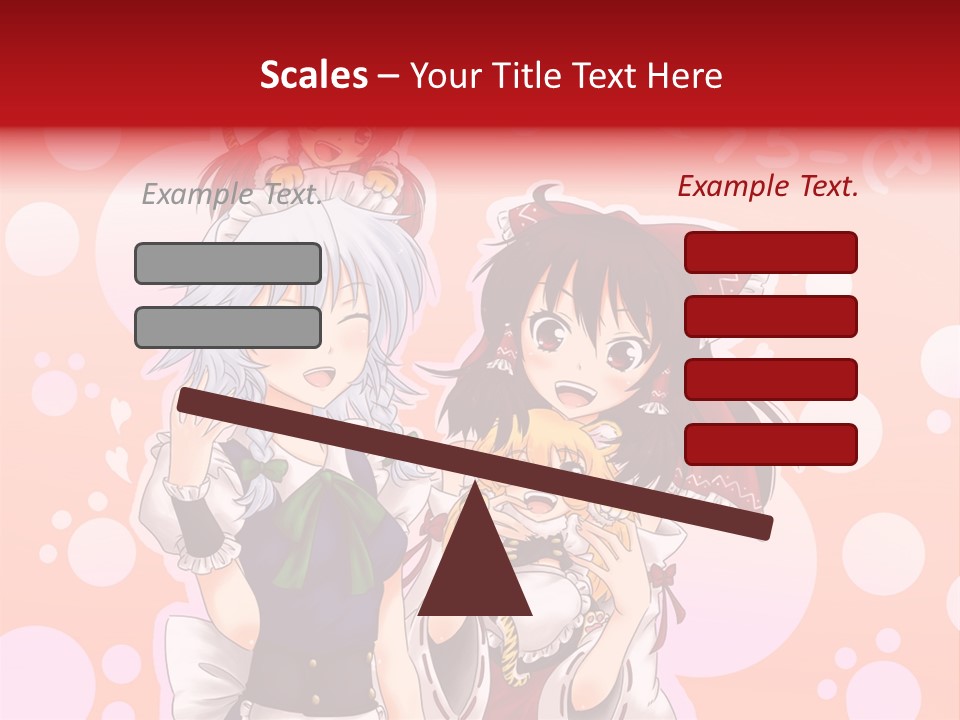 A Group Of Anime Girls Standing Next To Each Other PowerPoint Template