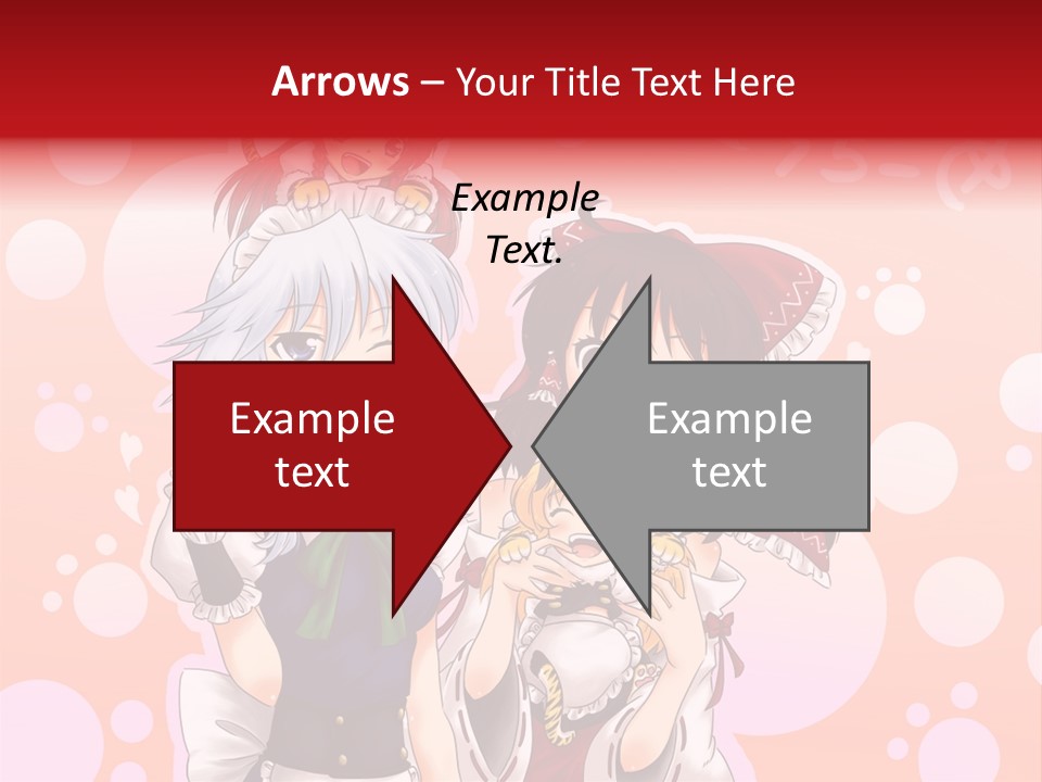 A Group Of Anime Girls Standing Next To Each Other PowerPoint Template