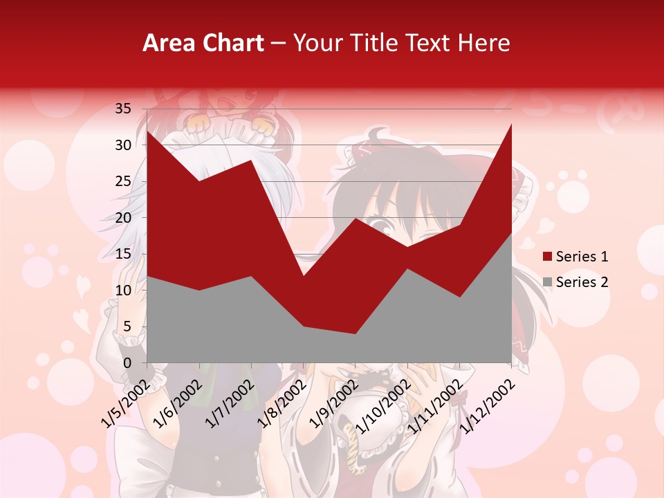 A Group Of Anime Girls Standing Next To Each Other PowerPoint Template