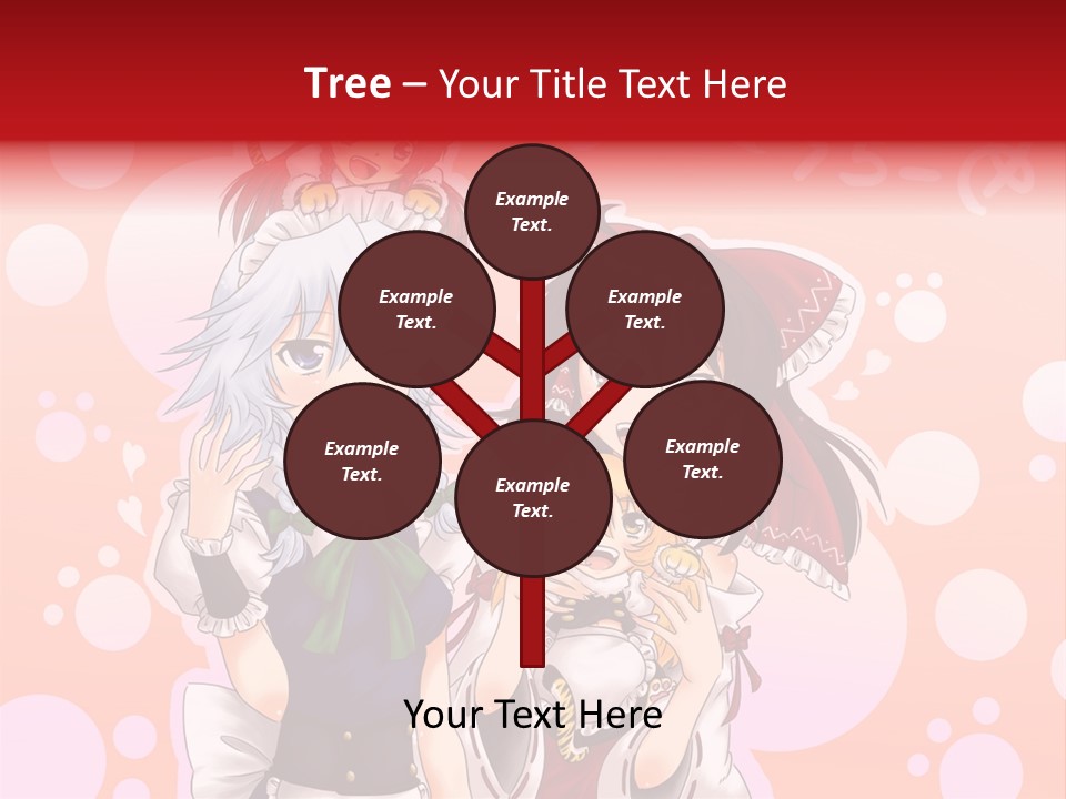 A Group Of Anime Girls Standing Next To Each Other PowerPoint Template