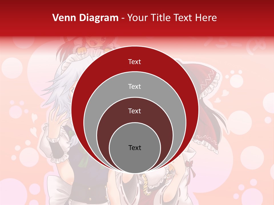 A Group Of Anime Girls Standing Next To Each Other PowerPoint Template