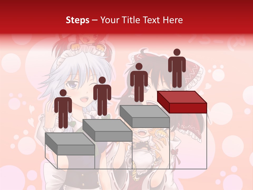 A Group Of Anime Girls Standing Next To Each Other PowerPoint Template