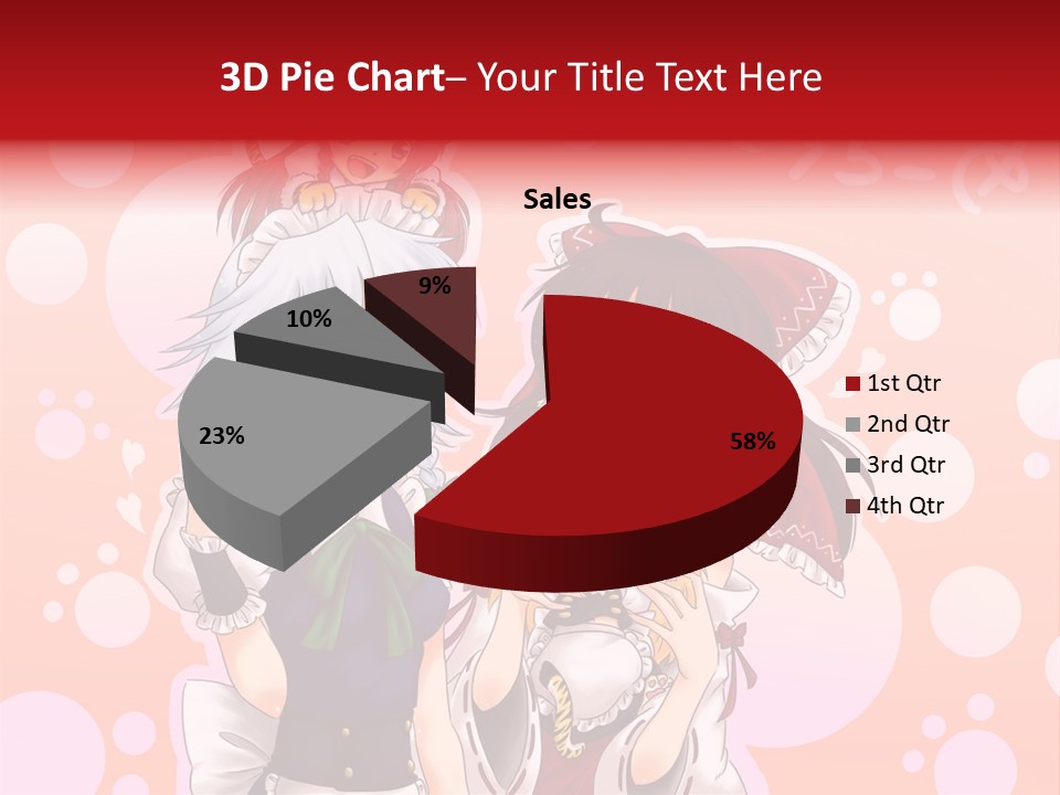 A Group Of Anime Girls Standing Next To Each Other PowerPoint Template