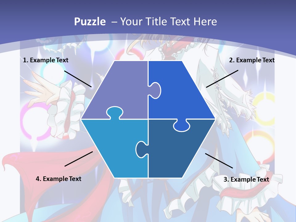 A Woman In A Blue Dress Is Holding A Cat PowerPoint Template