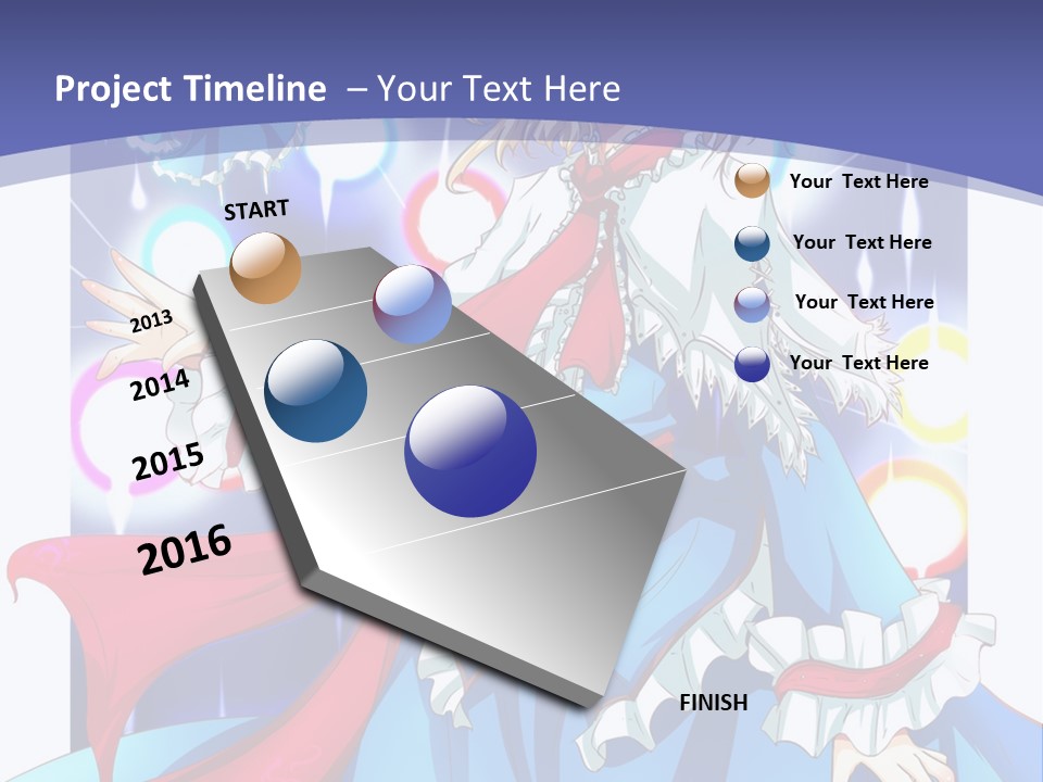 A Woman In A Blue Dress Is Holding A Cat PowerPoint Template