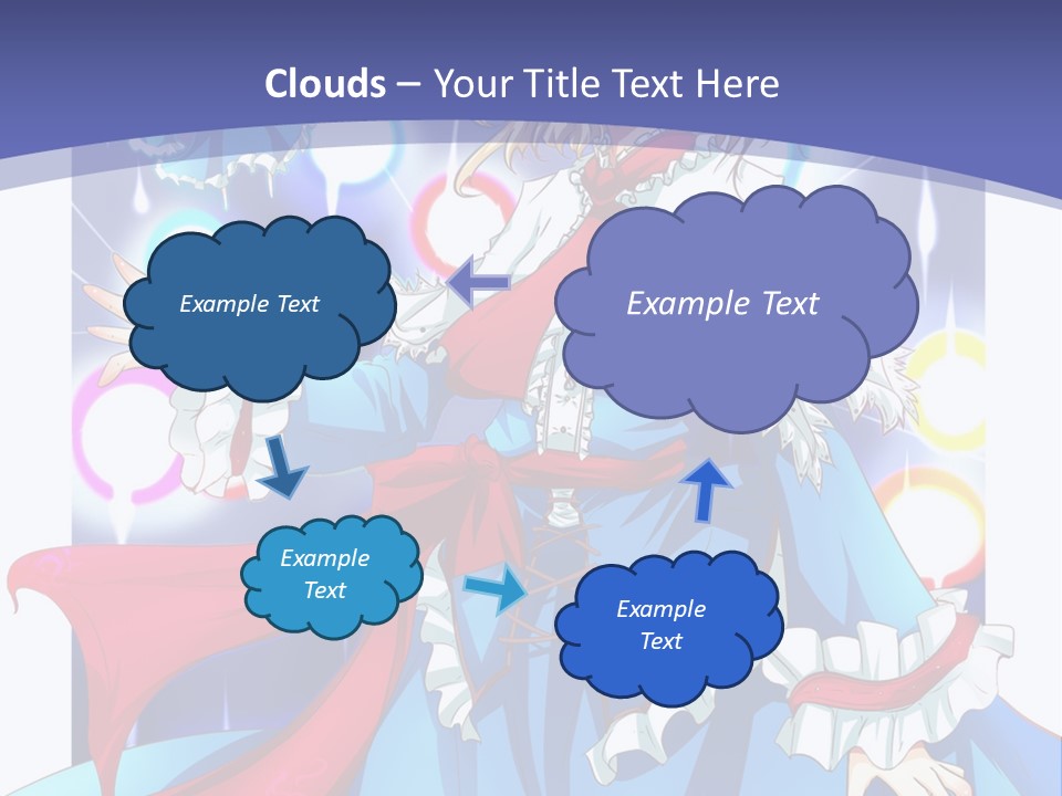 A Woman In A Blue Dress Is Holding A Cat PowerPoint Template