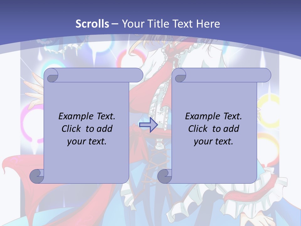 A Woman In A Blue Dress Is Holding A Cat PowerPoint Template